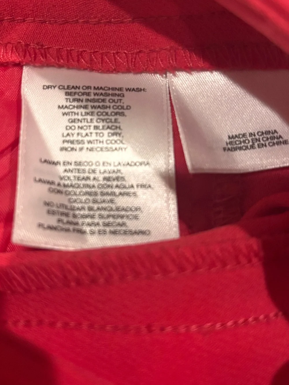 Anne Klein Red Trousers Size 10 Professional Office Pants Tailored Straight Leg